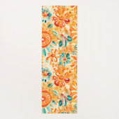 Abstraktes Muster Sonniger orangefarbener Duschvor Yogamatte (Rückseite)