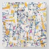 Abstraktes Muster Steinuntersetzer (Vorderseite)