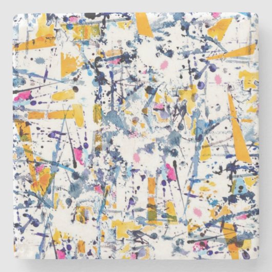 Abstraktes Muster Steinuntersetzer (Vorderseite)