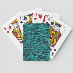 Abstraktes Muster Teal Schwarz Spielkarten