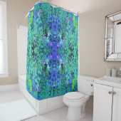 Abstraktes Muster und blaues Folienzmuster Duschvorhang (Beispiel)