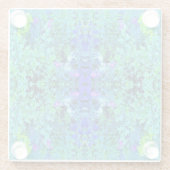 Abstraktes Muster und blaues Folienzmuster Glasuntersetzer (Rückseite)