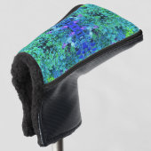 Abstraktes Muster und blaues Folienzmuster Golf Headcover (3/4 Vorderseite)