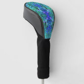 Abstraktes Muster und blaues Folienzmuster Golf Headcover (angewinkelt)