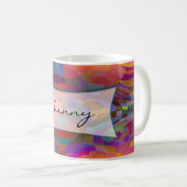 Abstraktes Muster und Text Kaffeetasse (VorderseiteRechts)