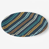 Abstraktes Muster vertikaler Linien Pappteller (Schrägansicht)