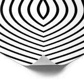 Abstraktes Muster von gewellten Streifen oder geri Poster (Ecke)