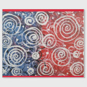 Abstraktes Muster von Red White Blue Designer Schö Geschenkpapier (Flach)