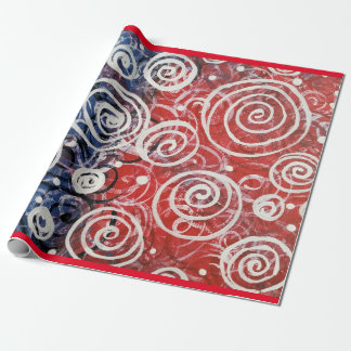 Abstraktes Muster von Red White Blue Designer Schö Geschenkpapier