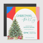 Abstraktes Muster Weihnachts-Party Einladung (Vorne/Hinten)