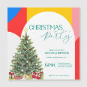 Abstraktes Muster Weihnachts-Party Einladung (Vorderseite)