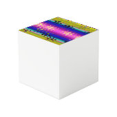 Abstraktes Muster Würfel (Rückseite Schrägansicht)