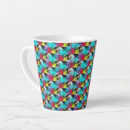 Abstraktes Musterdesign 1208 - Latte-Tasse Milchtasse