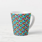 Abstraktes Musterdesign 1208 - Latte-Tasse Milchtasse (Rechte Ecke)