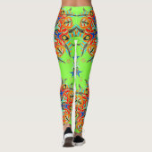 Abstraktes Musterdesign ( Lime Green ) Leggings (Rückseite)