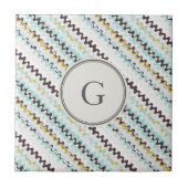 Abstraktes Mustermonogramm des niedlichen bunten Fliese (Vorderseite)