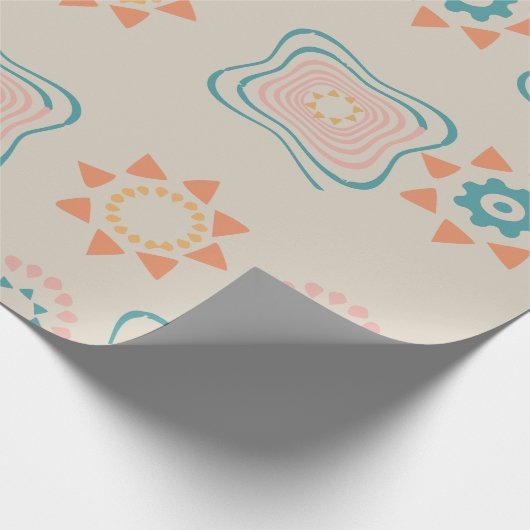 Abstraktes Musterverpackungspapier Geschenkpapier (Ecke)