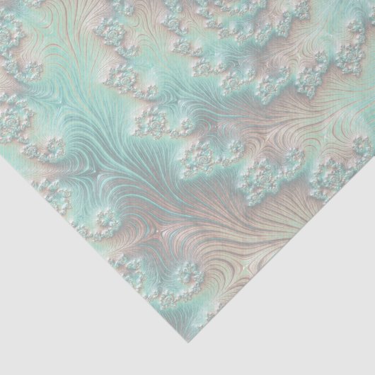 Abstraktes Mute Pastel Gradient Spiral Fraktal Seidenpapier (Ausschnitt)