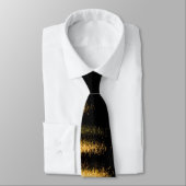 Abstraktes Nachtlicht Schwarzes Monogramm Krawatte (Gebunden)