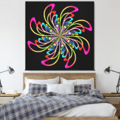 abstraktes Nadelrad Leinwanddruck (Insitu (Schlafzimmer))
