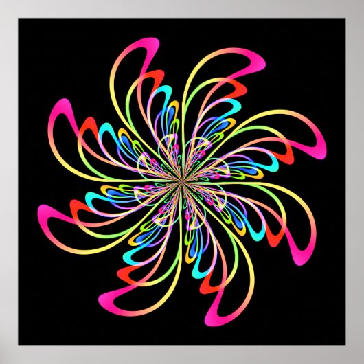 abstraktes Nadelrad Poster (Vorne)