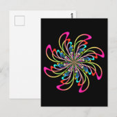 abstraktes Nadelrad Postkarte (Vorne/Hinten)
