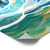 Abstraktes nahes Bild einer Welle Poster (Ecke)