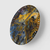 Abstraktes nahes oben von Pietersite Runde Wanduhr (Winkel)