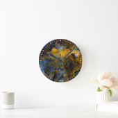 Abstraktes nahes oben von Pietersite Runde Wanduhr (Zuhause)