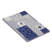 Abstraktes, nahtlos zartes Patchwork-Muster, dunke Notizblock (Rechte Seite)