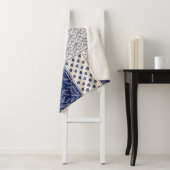 Abstraktes, nahtlos zartes Patchwork-Muster, dunke Sherpadecke (Beispiel)