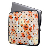 Abstraktes, nahtloses Blumenmuster mit Feldmohn Laptopschutzhülle (Vorderseite Links)