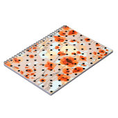 Abstraktes, nahtloses Blumenmuster mit Feldmohn Notizblock (Linke Seite)