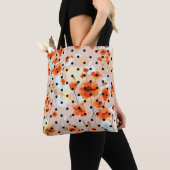 Abstraktes, nahtloses Blumenmuster mit Feldmohn Tasche (Von Nahem)