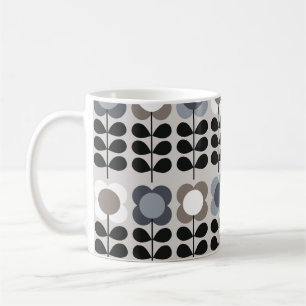 Abstraktes, nahtloses Blumenmuster. Nordischer Sti Kaffeetasse