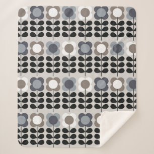 Abstraktes, nahtloses Blumenmuster. Nordischer Sti Sherpadecke