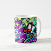 Abstraktes nahtloses Cartoon. Wiederholt mit m Kaffeetasse (VorderseiteRechts)