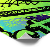 Abstraktes nahtloses Cartoon. Wiederholt mit m Poster (Ecke)