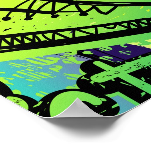 Abstraktes nahtloses Cartoon. Wiederholt mit m Poster (Ecke)