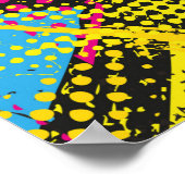 Abstraktes nahtloses chaotisches Muster. Hintergru Poster (Ecke)