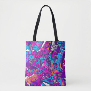 Abstraktes nahtloses Graffiti-Wortmuster. Grunge-W Tasche