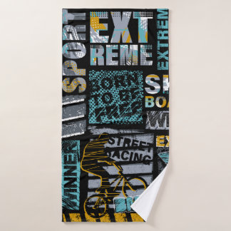 Abstraktes nahtloses Grunge-Muster. Urbaner Modus Badehandtuch