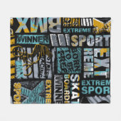 Abstraktes nahtloses Grunge-Muster. Urbaner Modus Fleecedecke (Vorderseite (Horizontal))