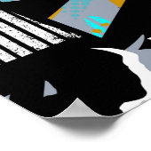 Abstraktes nahtloses Grunge-Muster. Urbaner Modus Poster (Ecke)