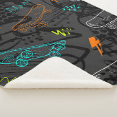 Abstraktes nahtloses Grunge-Muster. Urbaner Modus Sherpadecke (3/4)