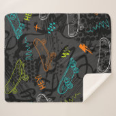 Abstraktes nahtloses Grunge-Muster. Urbaner Modus Sherpadecke (Vorderseite (Horizontal))