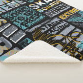 Abstraktes nahtloses Grunge-Muster. Urbaner Modus Sherpadecke (3/4)