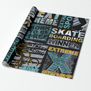 Abstraktes nahtloses Grunge-Muster. Urbaner Stil M Geschenkpapier