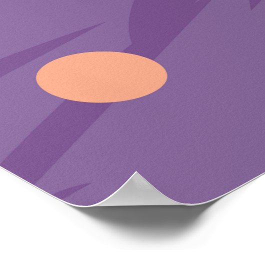 Abstraktes nahtloses lila Muster mit Kreisen und Poster (Ecke)