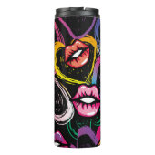 Abstraktes nahtloses Modemuster. Schönheitsstil Thermosbecher (Rückseite)